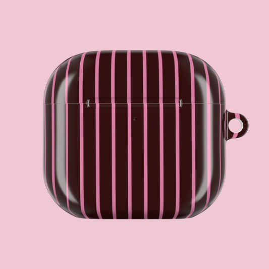 Rouge Stripe AirPods case